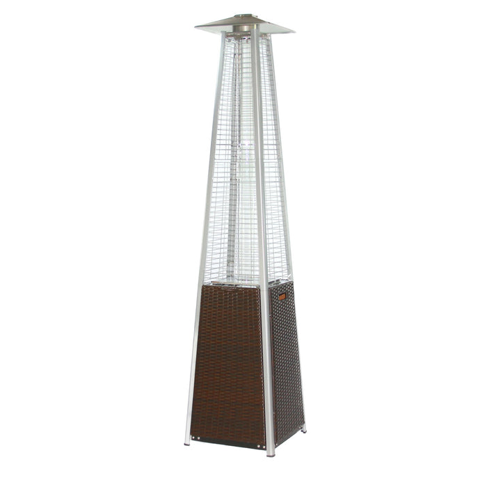 RADtec 89" Tower Propane Heater - Dark Brown Wicker