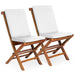 homestead cedarworks folding chair set tf22-2 white