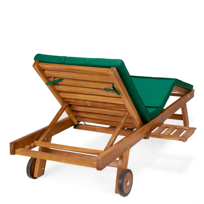 Multi-position Chaise Lounger - Back View Green