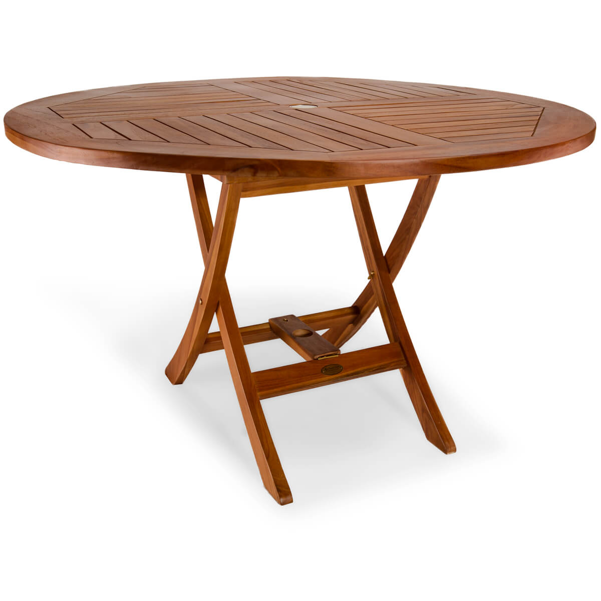 4-ft Teak Round Folding Table Homestead CedarWorks