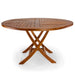 4-ft Teak Round Folding Table - Side View