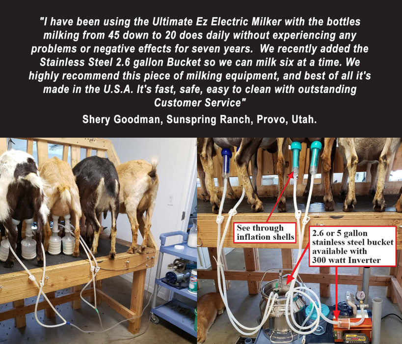 ultimate ez bucket milker using bottles and bucket testimonial