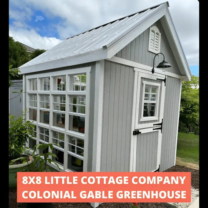 little cottage company colonial gable greenhouse side view