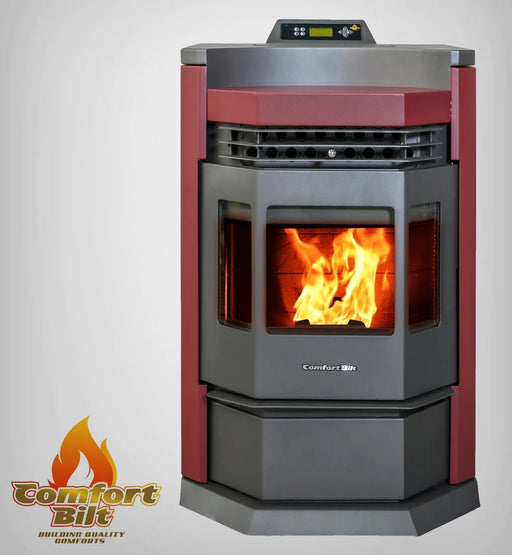 comfortbilt hp22n 2800 sq. ft. epa certified pellet stove in burgundy