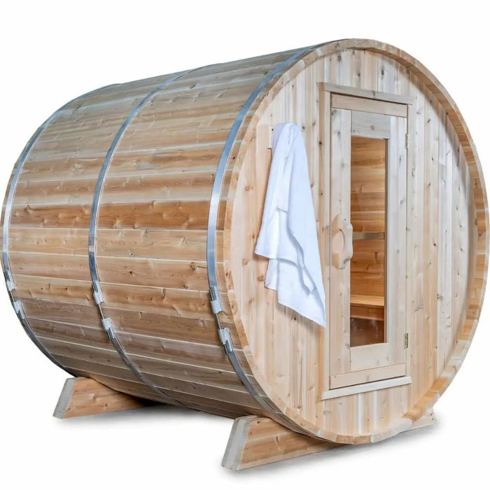 Dundalk - Canadian Timber Harmony Outdoor Barrel Sauna - Side View