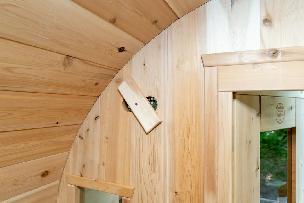 Dundalk - Canadian Timber Tranquility Outdoor Barrel Sauna CTC2345 - View of Vent