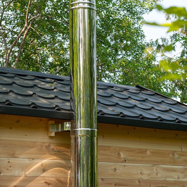 ct georgian cabin sauna with changeroom chimney