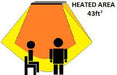 Heatstrip Cafe 2400 Watt 208 Volt Electric Radiant Outdoor Patio Heater heated area 43 square foot