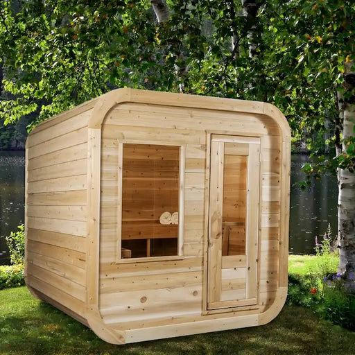 Dundalk - Canadian Timber Luna Outdoor Sauna CTC22LU  - Side View