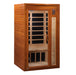Golden Designs - Dynamic Barcelona Elite 1-2-person FAR Infrared Sauna with Low EMF in Canadian Hemlock - Full View
