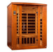 Golden Designs - Dynamic Bellagio 3-person FAR Infrared Sauna with Low EMF in Canadian Hemlock - Full View