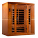 Golden Designs Dynamic Bergamo 4-person Infrared Sauna with Low EMF in Canadian Hemlock - Full View