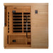 Golden Designs - Dynamic Bilbao 3-person Infrared Sauna with Ultra Low EMF in Canadian Hemlock - Front View