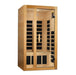 Golden Designs - Dynamic Gracia 1-2-Person FAR Infrared Sauna with Low EMF in Canadian Hemlock - Full View