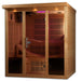 Golden Designs - Dynamic Monaco 6-person Infrared Sauna with Near Zero EMF in Canadian Hemlock - Front View