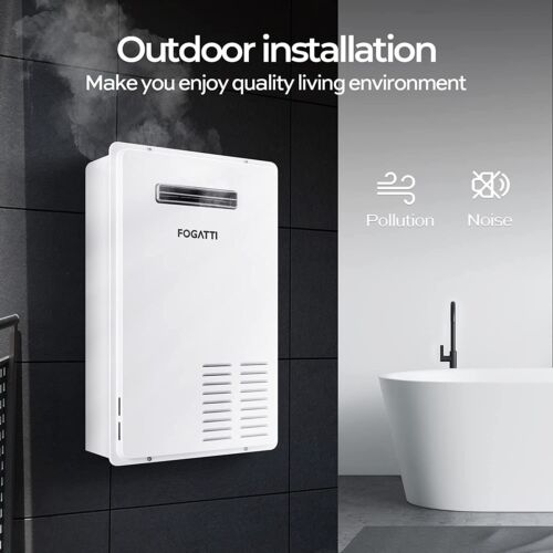 Tankless Water Heater 180,000 BTU Outdoor Water Heater | FOGATTI