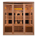 Golden Designs - Reserve 6-person Full Spectrum Infrared Sauna with Near Zero EMF with Himalayan Salt Bar in Canadian Hemlock - Front View