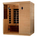 Golden Designs Dynamic Bilbao 3-person Infrared Sauna with Ultra Low EMF in Canadian Hemlock - Side View