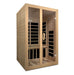 Golden Designs - Dynamic Santiago 2-person FAR Infrared Sauna with Low EMF in Canadian Hemlock - Full View