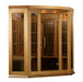 Golden Designs - Maxxus Corner 3-Person FAR Infrared Sauna with Low EMF in Canadian Red Cedar