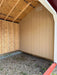 little cottage company 10x16  run-in animal shelter with tack room interior wall
