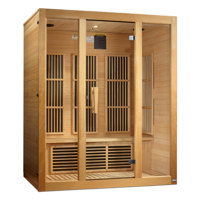 Golden Designs - Maxxus Bellevue 3-Person FAR Infrared Sauna with Low EMF in Canadian Hemlock - Main