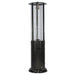 llipse Flame Patio Heater - Black with Clear Glass - Full View