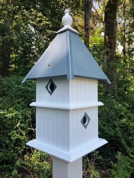 light blue birdstead birdhouse holly bird house