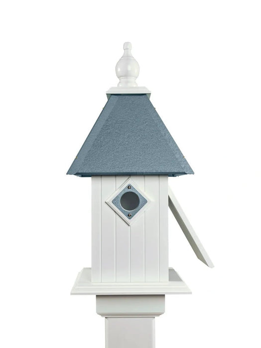 light blue birdstead birdhouse cathedral bird house