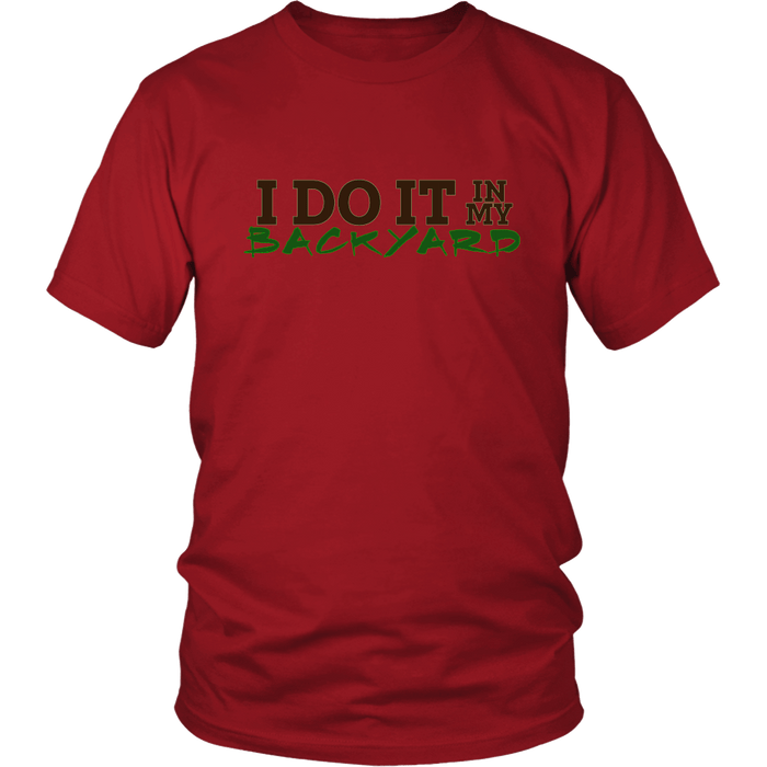 I Do It In My Backyard | Homestead and Farming Crops Mens T-shirt - Red