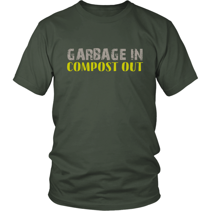 Garbage In Compost Out | Homestead Composting Mens T-Shirt - Olive