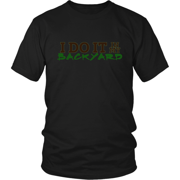 I Do It In My Backyard | Homestead and Farming Crops Mens T-shirt - Black