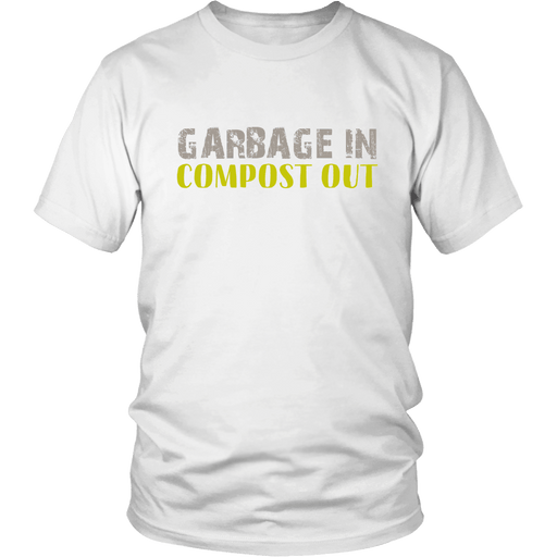 Garbage In Compost Out | Homestead Composting Mens T-Shirt - White