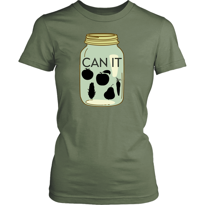 Can It | Homestead Canning Mason Jar Womens T-Shirt