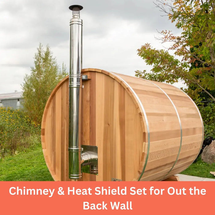 Dundalk - CTC2245W Serenity - Chimney and Heat Shield Set for Out the Back Wall Add on