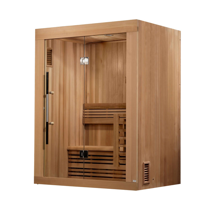 Golden Designs - Sundsvall Edition 2-Person Traditional Steam Sauna in Canadian Red Cedar - Main