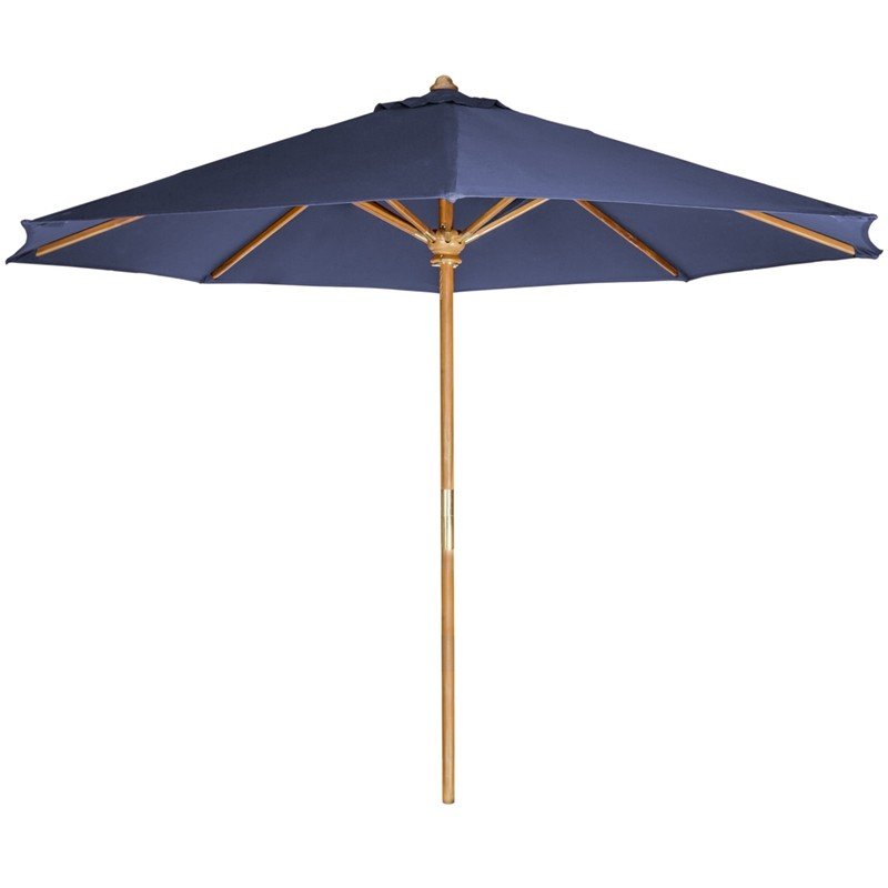 ikayaa 3m wooden patio garden umbrella Teak colorgroup_black Model:10' 2-weight (Downlocking) cap wind vent for Johan 2004 | Board