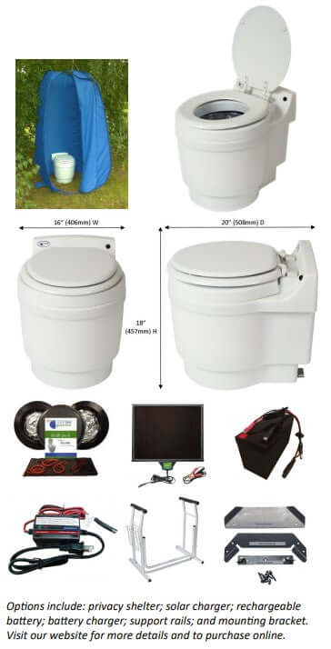 Laveo™ by Dry Flush – Portable Toilet - Diameter