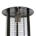 llipse Flame Patio Heater - Black with Clear Glass  - Details