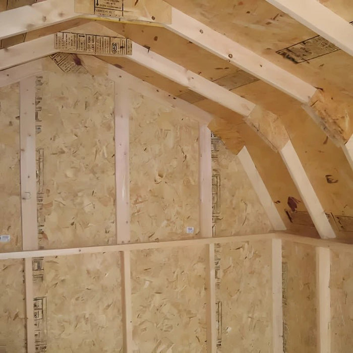 Value Gambrel Shed Kit 6' Sidewall - Inside View - Ceiling